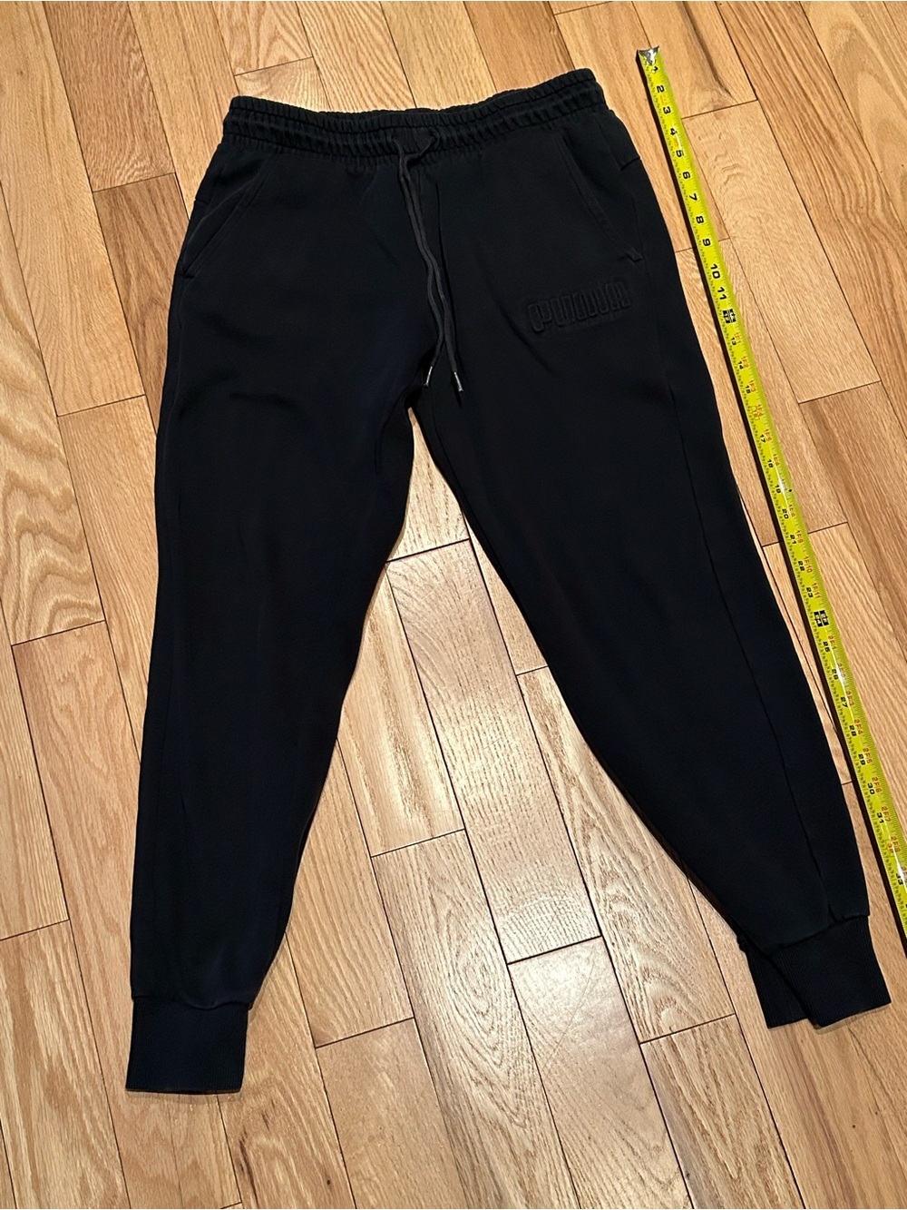 Puma Black Men's Jogger Sweatpants with Embossed Logo